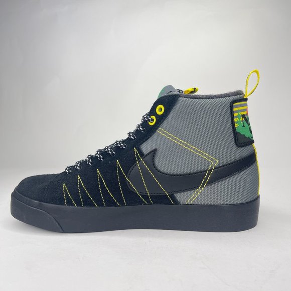 Nike SB Zoom Blazer Mid Premium Acclimate Grey Black Shoes - Picture 3 of 10